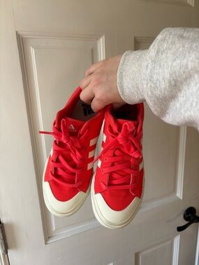 New Balance Red and White Women's Sneakers